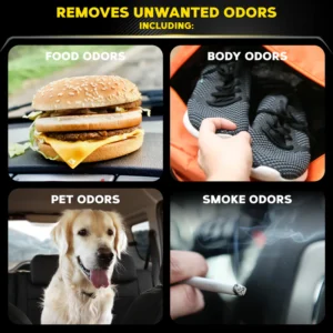 عبوة ميجوايرز لتجديد هواء السيارة بالكامل وإزالة الروائح برائحة "بلاك كروم"