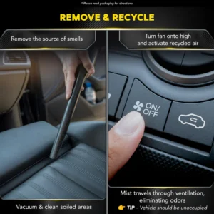 عبوة ميجوايرز لتجديد هواء السيارة بالكامل وإزالة الروائح برائحة "بلاك كروم"